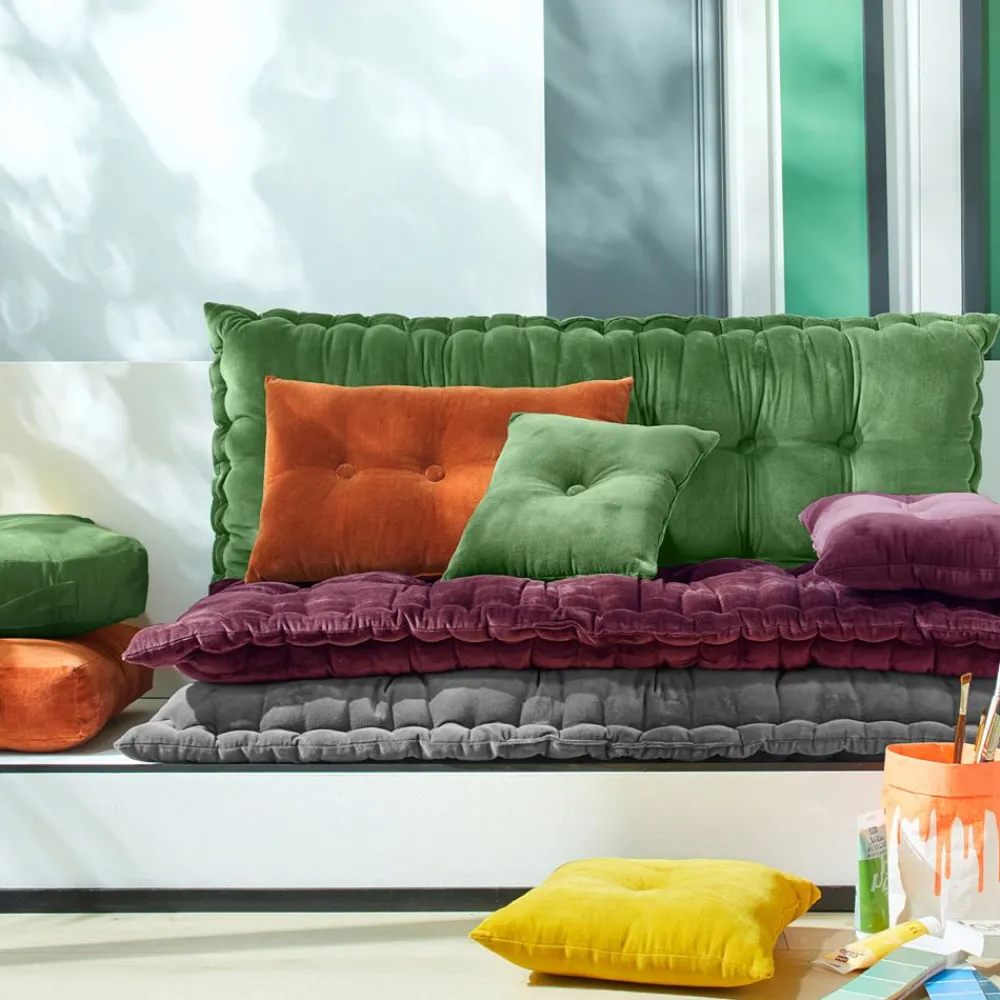 Becquet Matelas futon en velours ras< Rideau Et Déco Textile|Décoration Textile Unie