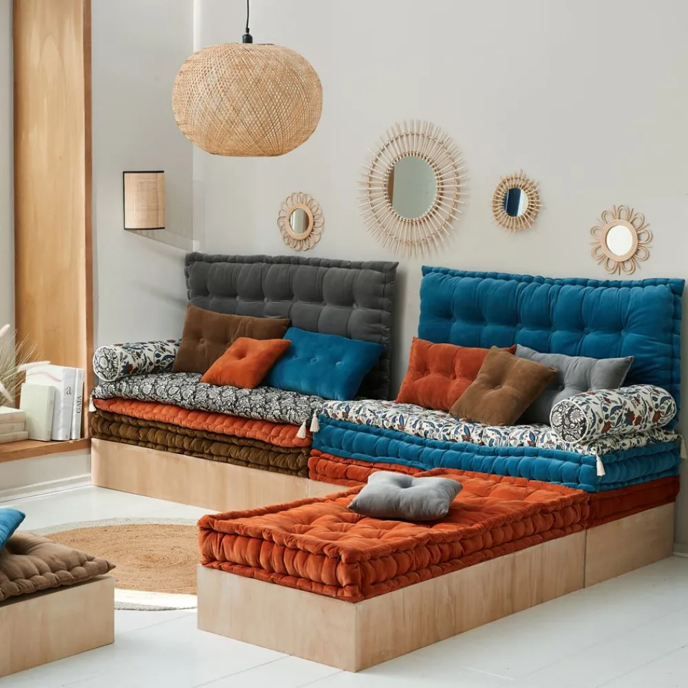 Becquet Matelas futon en velours ras< Rideau Et Déco Textile|Décoration Textile Unie