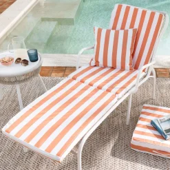 Becquet Matelas rayé d'extérieur, bain de soleil< Rideau Et Déco Textile|Pouf, Matelas, Futon