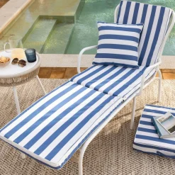 Becquet Matelas rayé d'extérieur, bain de soleil< Rideau Et Déco Textile|Pouf, Matelas, Futon