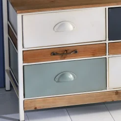 Becquet Meuble bas 9 tiroirs bois et métal< Meuble, Étagère|Décoration