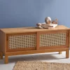 Becquet Meuble bas bois et cannage< Meuble, Étagère|Décoration