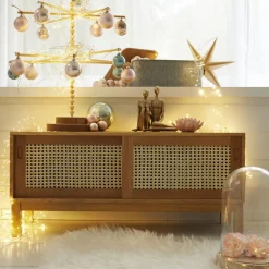 Becquet Meuble bas bois et cannage< Meuble, Étagère|Décoration