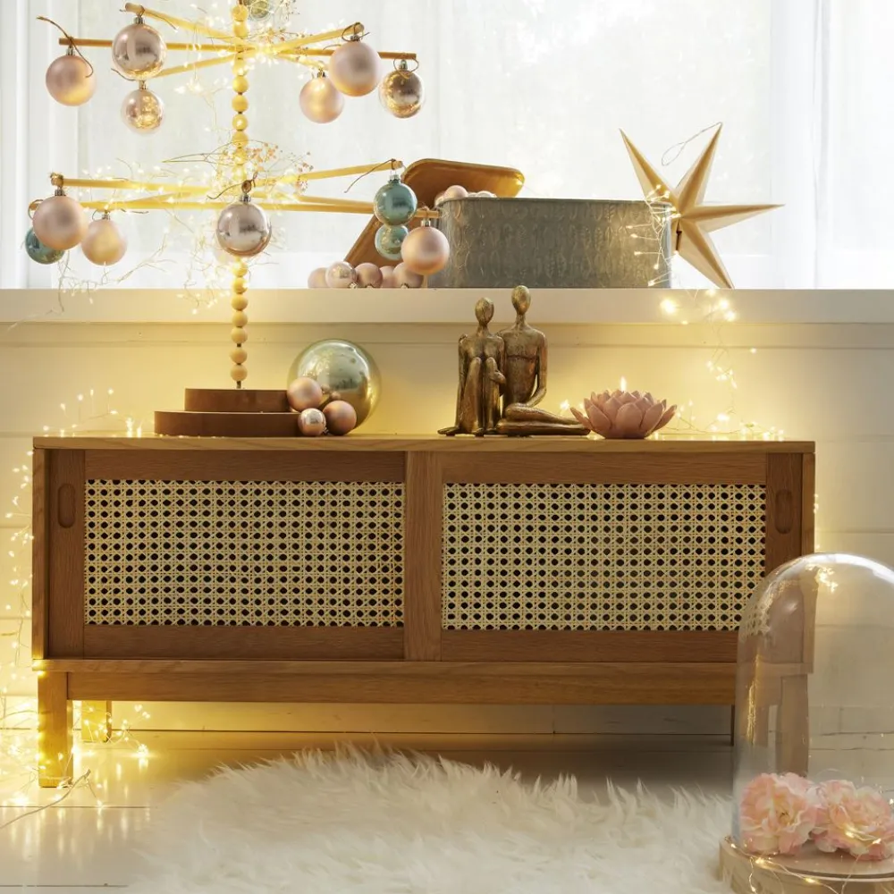 Becquet Meuble bas bois et cannage< Meuble, Étagère|Décoration