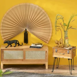 Becquet Meuble bas bois et cannage< Meuble, Étagère|Décoration