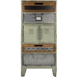 Becquet Meuble colonne esprit semainier métal et bois< Meuble, Étagère|Décoration