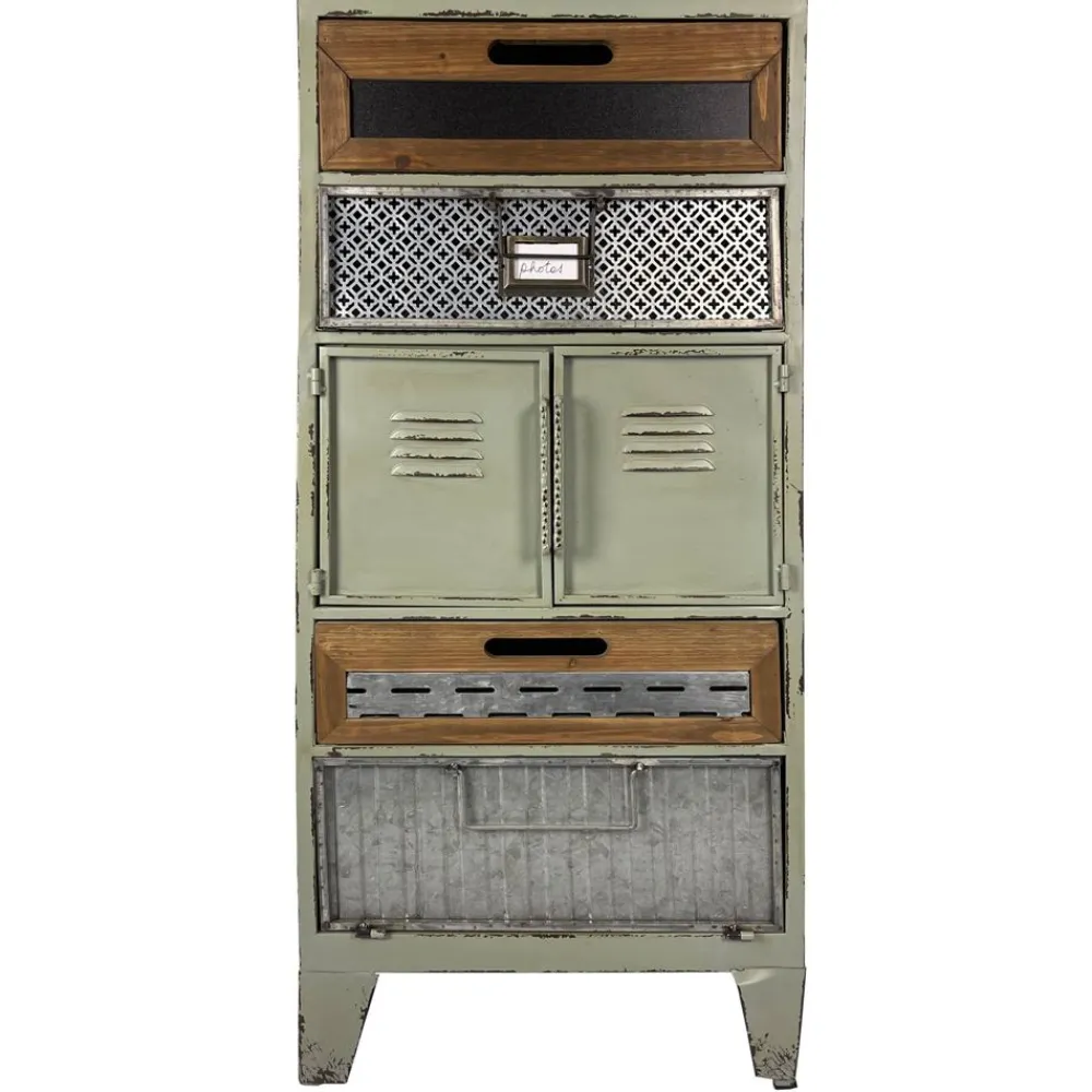 Becquet Meuble colonne esprit semainier métal et bois< Meuble, Étagère|Décoration