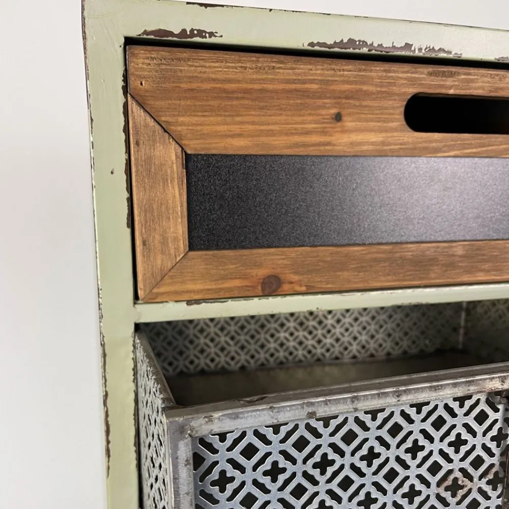 Becquet Meuble colonne esprit semainier métal et bois< Meuble, Étagère|Décoration