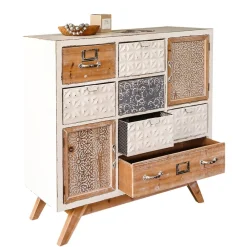 Becquet Meuble de rangement 7 tiroirs bois et métal< Meuble, Étagère|Décoration