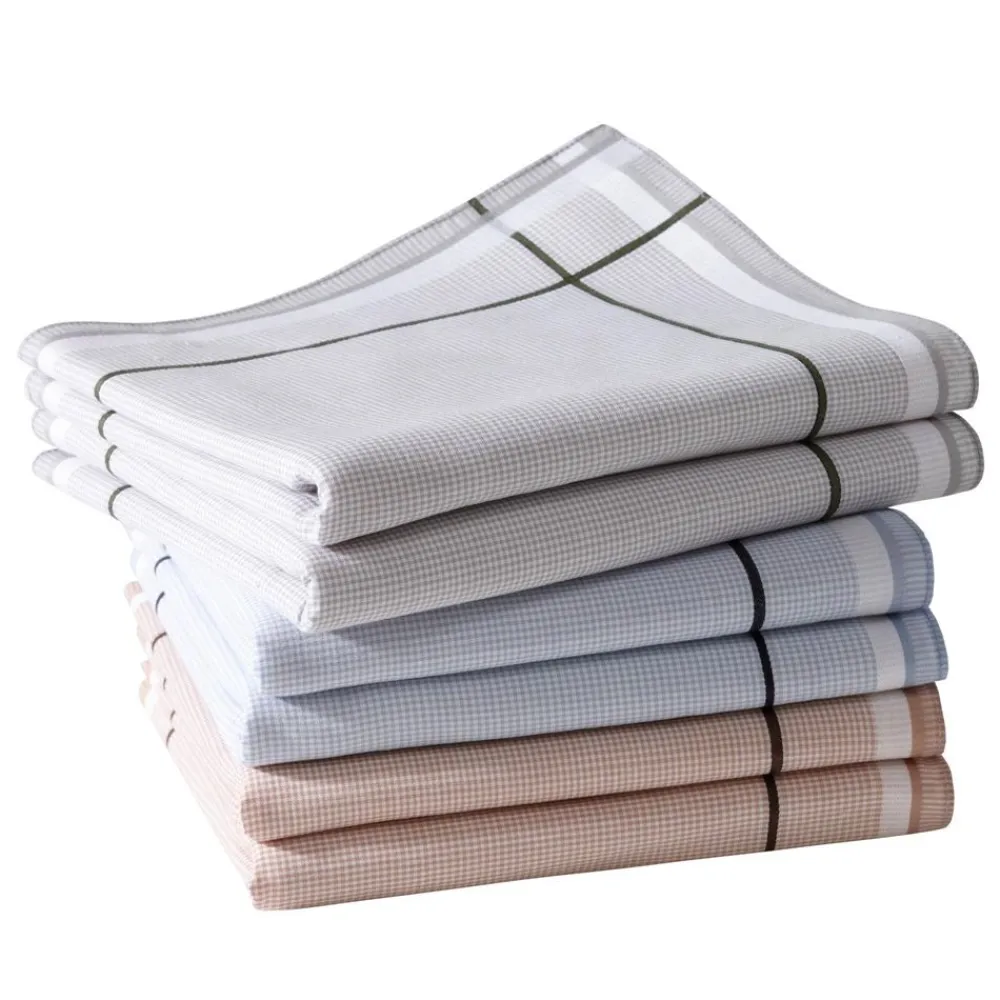 Becquet Mouchoirs tissu en coton motif vichy - Lot de 6< Mouchoir En Tissu|Les Matières