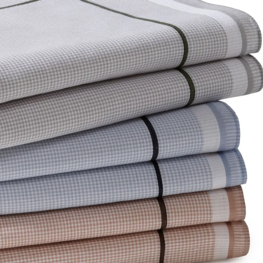 Becquet Mouchoirs tissu en coton motif vichy - Lot de 6< Mouchoir En Tissu|Les Matières