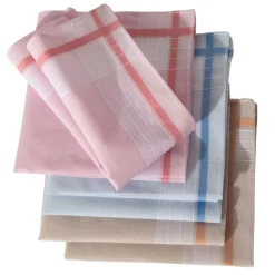 Becquet Mouchoirs tissu motif quadrillage - lot de 12 ou 24< Mouchoir En Tissu|Les Matières