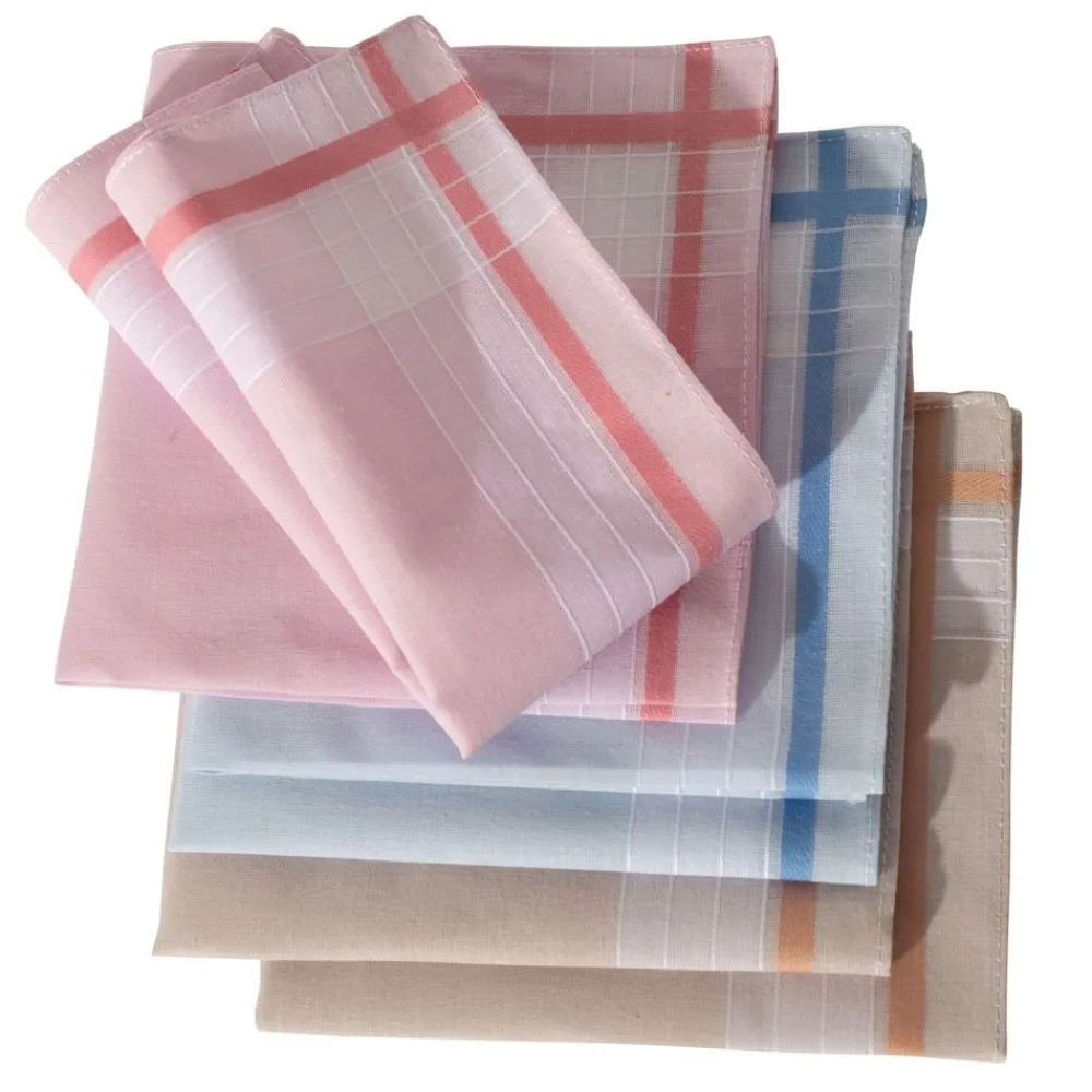 Becquet Mouchoirs tissu motif quadrillage - lot de 12 ou 24< Mouchoir En Tissu|Les Matières