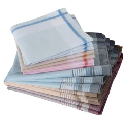 Becquet Mouchoirs tissu motif quadrillage - lot de 12 ou 24< Mouchoir En Tissu|Les Matières