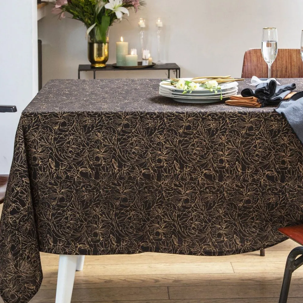 Becquet Nappe à fleurs en gaze de coton< Nappe Fantaisie|Les Matières
