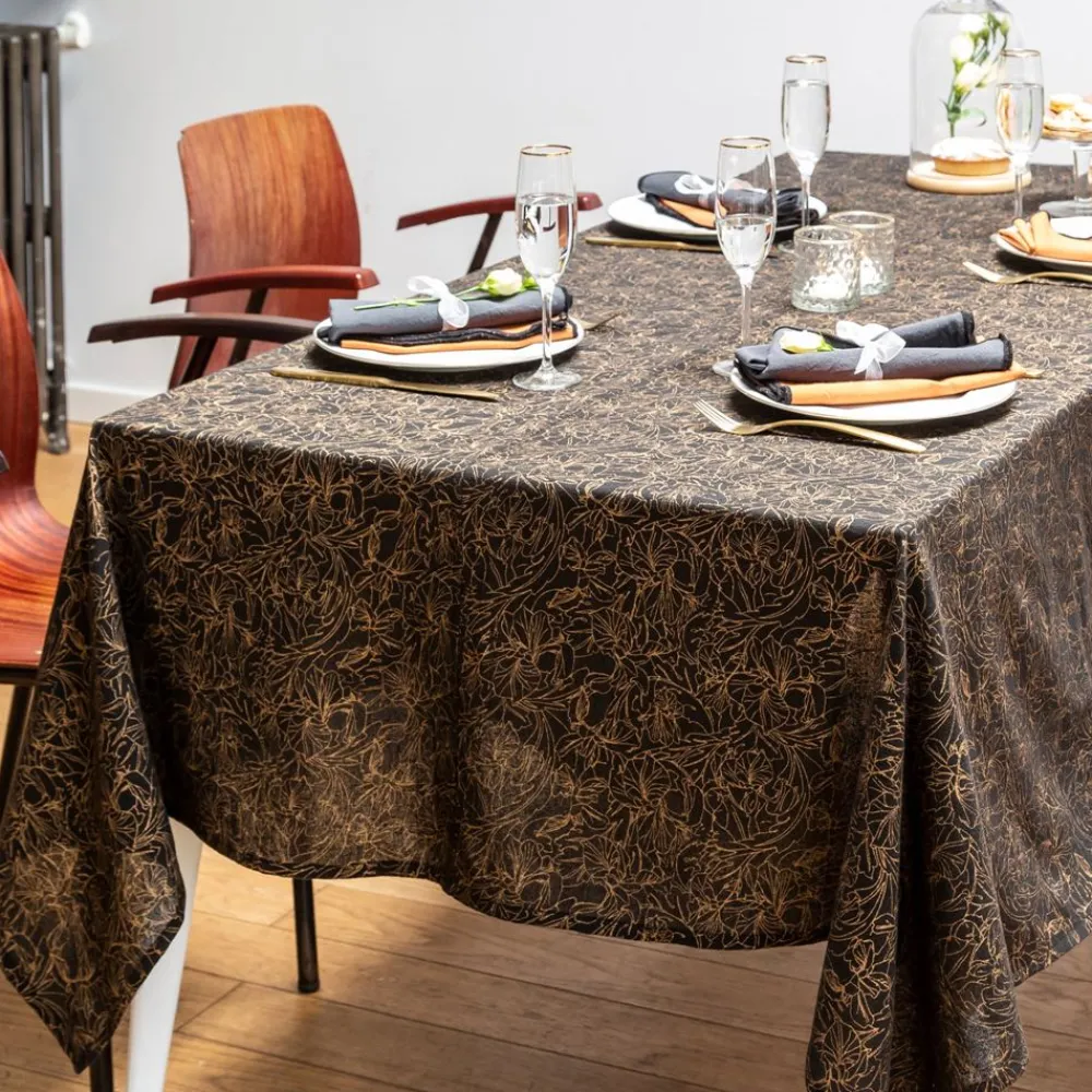 Becquet Nappe à fleurs en gaze de coton< Nappe Fantaisie|Les Matières
