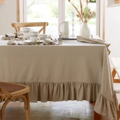 Becquet Nappe à volant - CRÉATION< Nappe Unie|Les Matières