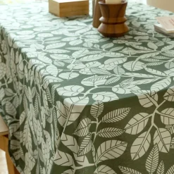 Becquet Nappe antitache imprimé feuilles< Nappe Fantaisie|Les Matières