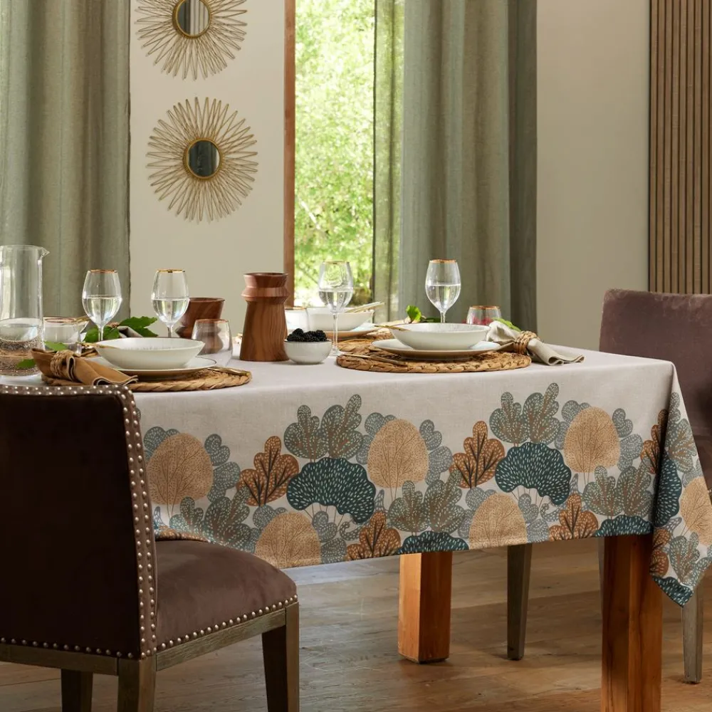 Becquet Nappe antitaches motif nature - CRÉATION< Nappe Fantaisie|Les Matières