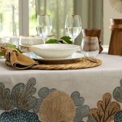 Becquet Nappe antitaches motif nature - CRÉATION< Nappe Fantaisie|Les Matières