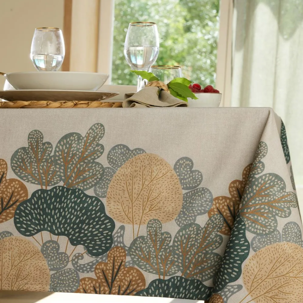 Becquet Nappe antitaches motif nature - CRÉATION< Nappe Fantaisie|Les Matières