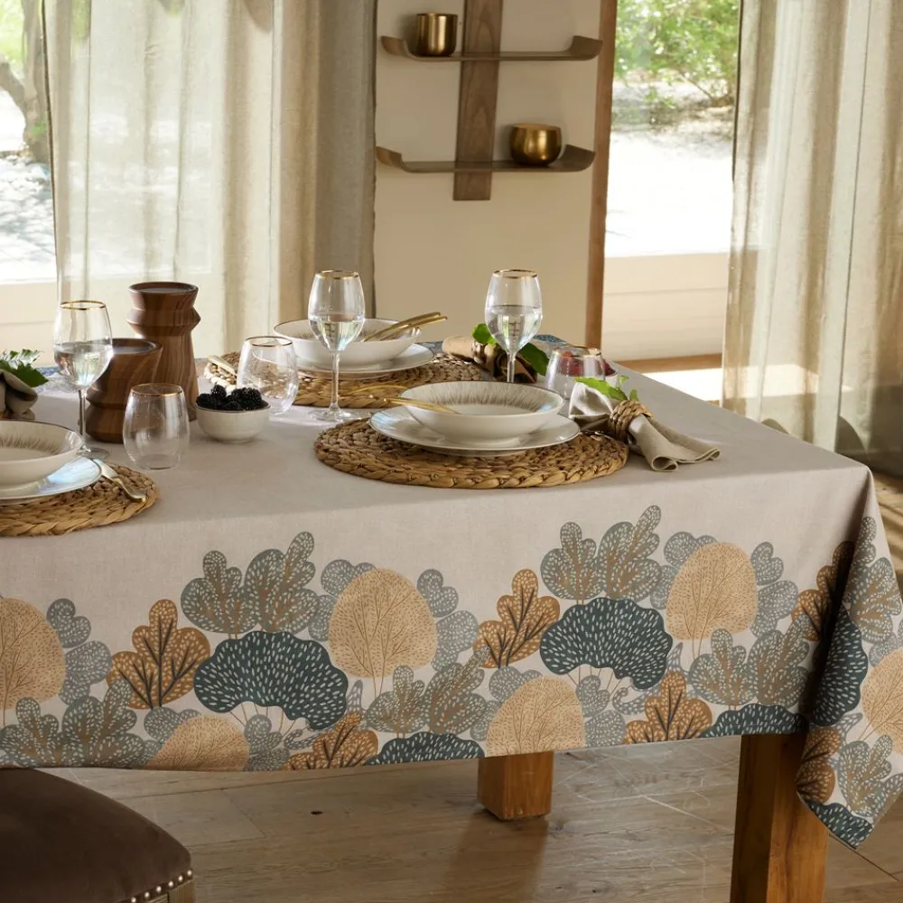 Becquet Nappe antitaches motif nature - CRÉATION< Nappe Fantaisie|Les Matières