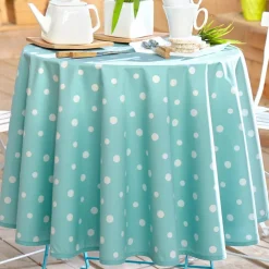 Becquet Nappe coton enduit à pois - CRÉATION< Toile Cirée|Les Matières