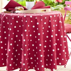 Becquet Nappe coton enduit à pois - CRÉATION< Toile Cirée|Les Matières