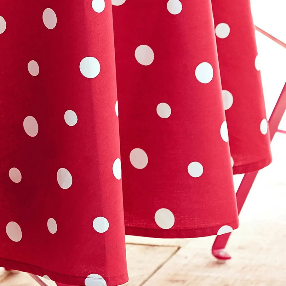 Becquet Nappe coton enduit à pois - CRÉATION< Toile Cirée|Les Matières