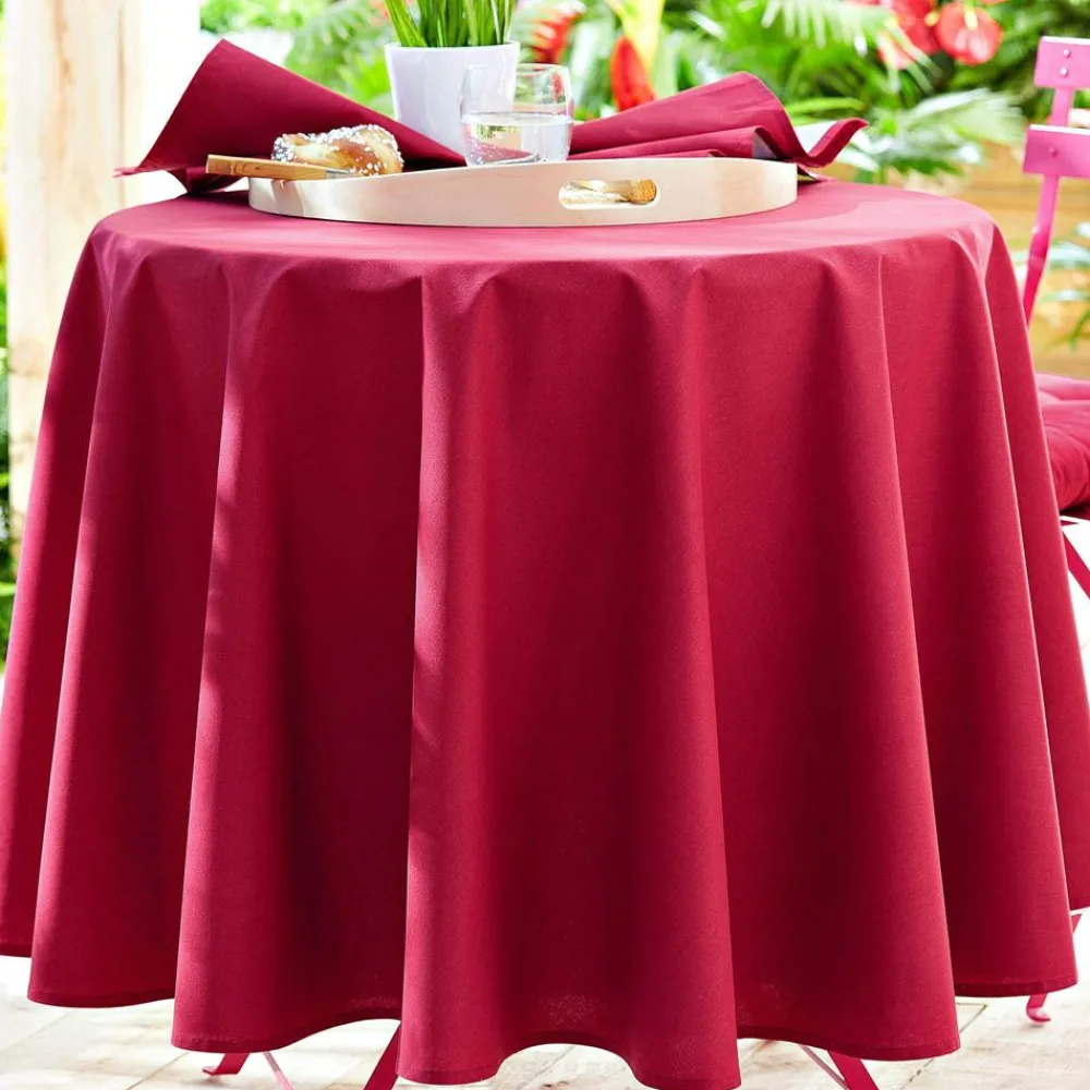 Becquet Nappe coton enduit uni - CRÉATION< Toile Cirée|Nappe Unie