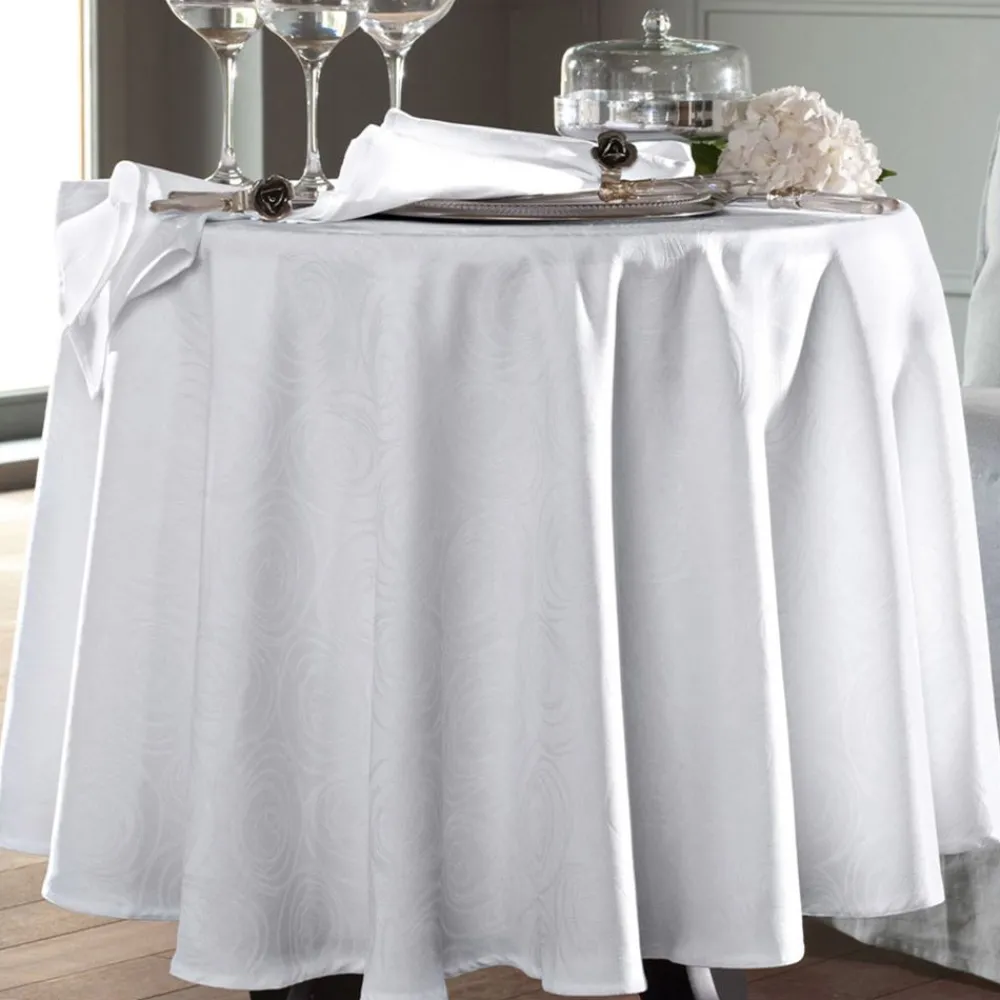 Becquet Nappe en coton tissée jacquard motifs spirales< Nappe Unie|Les Matières