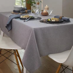 Becquet Nappe en polyester recyclé aspect chiné< Nappe Unie