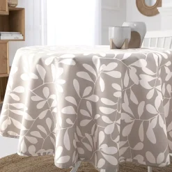 Becquet Nappe enduite motif feuilles< Nappe Fantaisie