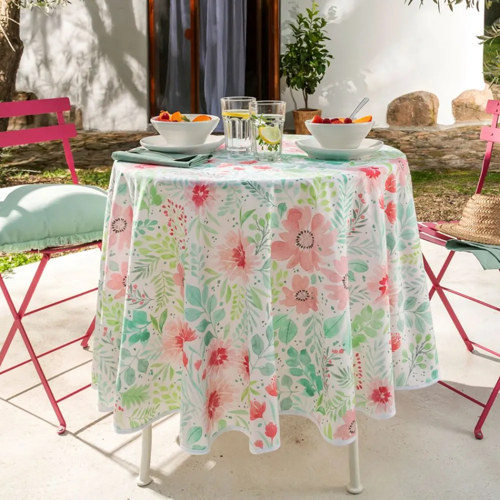 Becquet Nappe et serviettes en polycoton à fleurs< Toile Cirée|Nappe Fantaisie