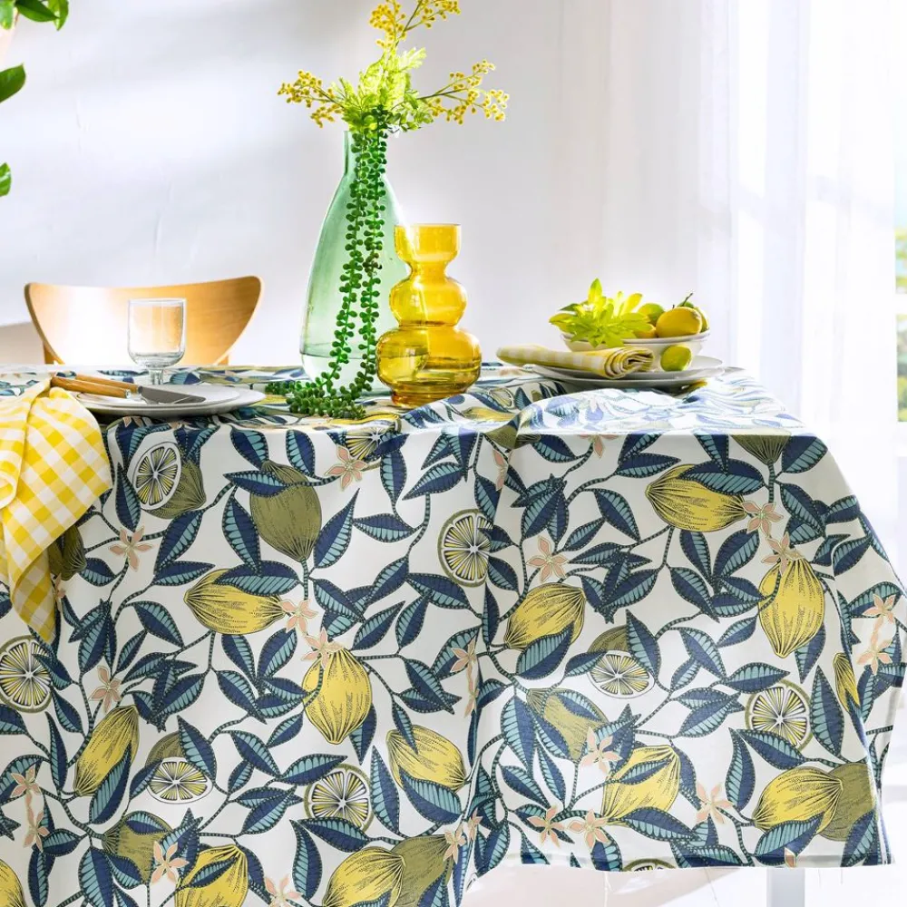 Becquet Nappe imprimé citrons - CRÉATION< Nappe Fantaisie