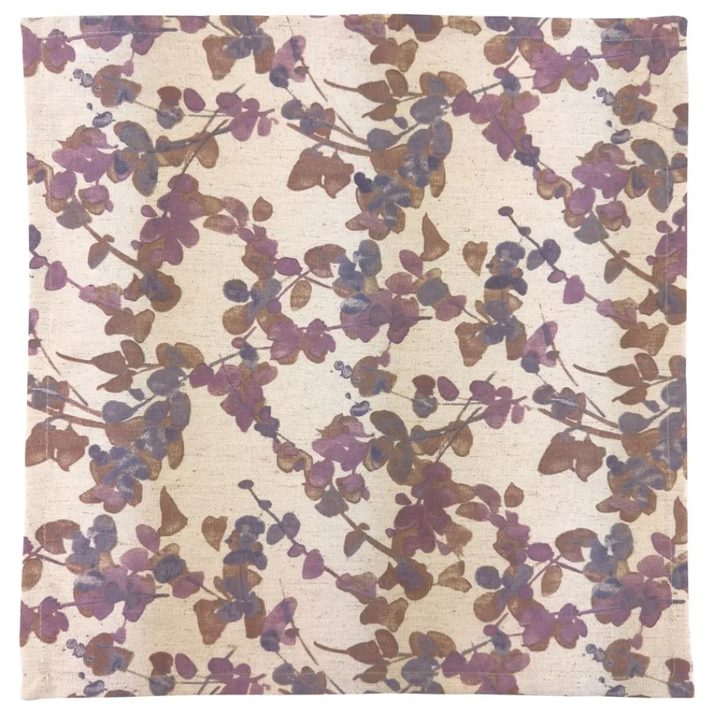 Becquet Nappe lin et coton motif fleurs - CRÉATION< Nappe Fantaisie|Les Matières