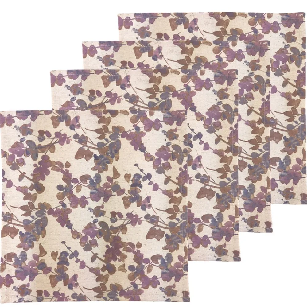 Becquet Nappe lin et coton motif fleurs - CRÉATION< Nappe Fantaisie|Les Matières