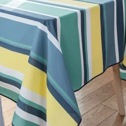 Becquet Nappe polycoton enduit rayé - CRÉATION< Nappe Tissu Au Mètre|Les Matières