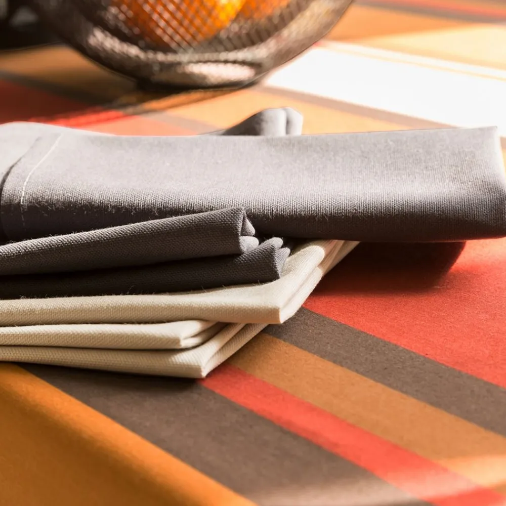 Becquet Nappe polycoton enduit rayé - CRÉATION< Nappe Tissu Au Mètre|Les Matières