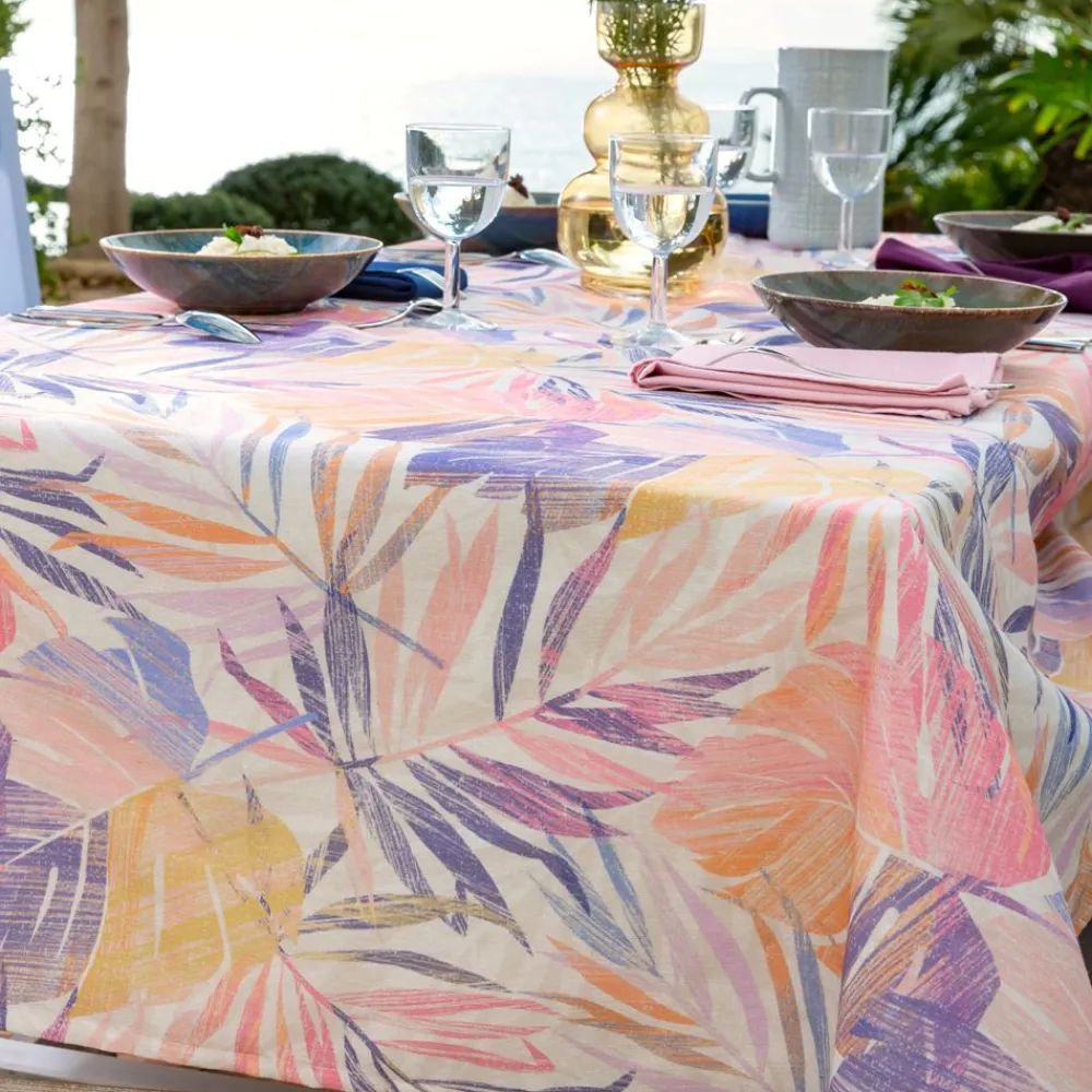 Becquet Nappe polycoton imprimé tropical - CRÉATION< Nappe Fantaisie