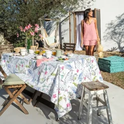 Becquet Nappe polycoton motif végétal< Nappe Fantaisie|Les Matières