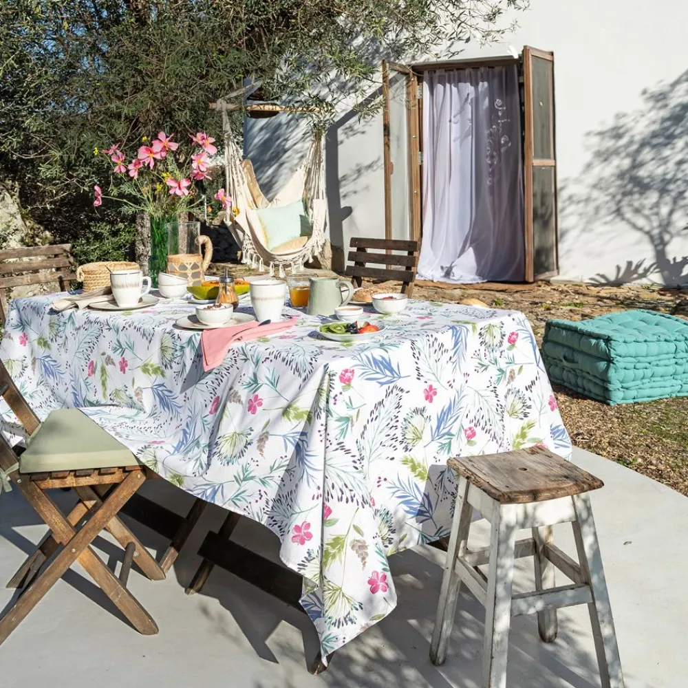 Becquet Nappe polycoton motif végétal< Nappe Fantaisie|Les Matières