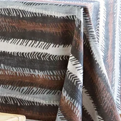 Becquet Nappe polycoton rayures ethniques< Nappe Fantaisie