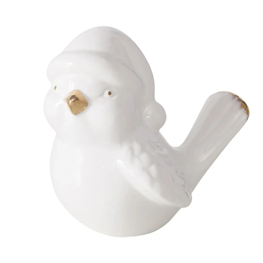 Becquet Oiseau en céramique décoratif - Lot de 2< Statuette, Figurine|Décoration