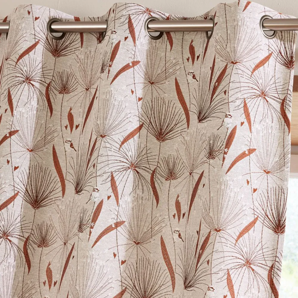 Becquet Paire de rideaux jacquard motifs japonisants< Rideau Et Déco Textile|Rideau