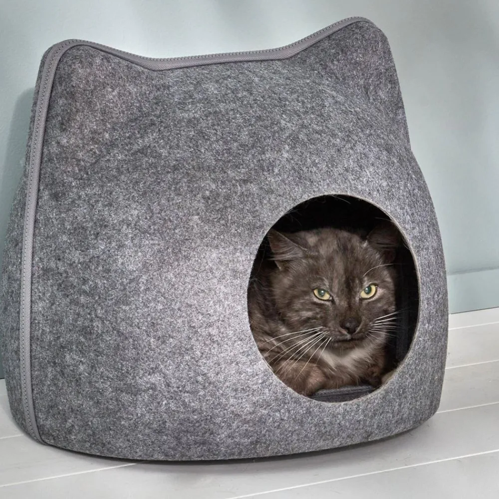 Becquet Panier en feutrine pour chat< Panier, Tapis, Gamelle Pour Chiens Et Chats