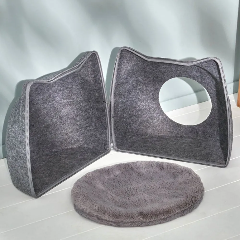 Becquet Panier en feutrine pour chat< Panier, Tapis, Gamelle Pour Chiens Et Chats