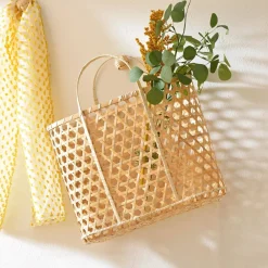 Becquet Panier tressé en bambou< Rangement, Gain De Place|Boîte, Panier