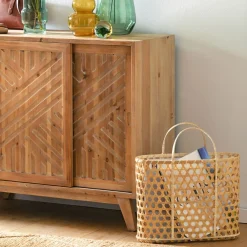 Becquet Panier tressé en bambou< Rangement, Gain De Place|Boîte, Panier