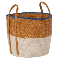 Becquet Panier tricolore en jacinthe d'eau< Boîte, Panier|Décoration